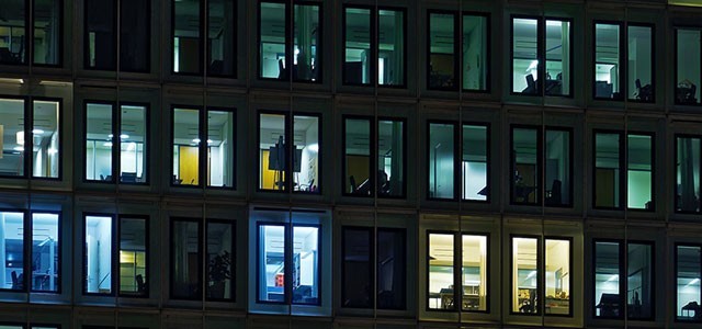 Office Block At Night 