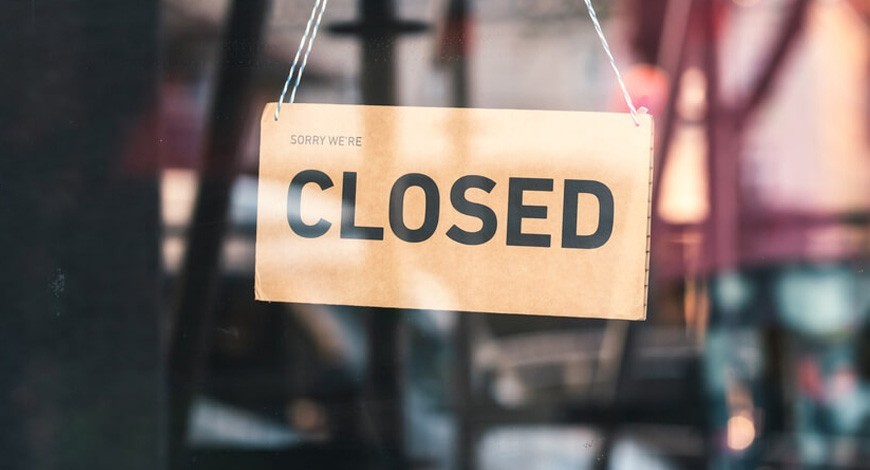 Closed Business Sign Mobile Copy